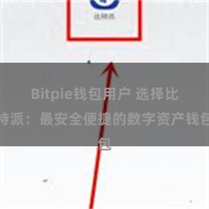 Bitpie钱包用户 选择比特派：最安全便捷的数字资产钱包