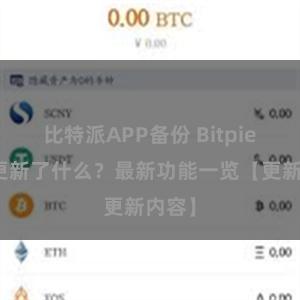 比特派APP备份 Bitpie钱包更新了什么？最新功能一览【更新内容】