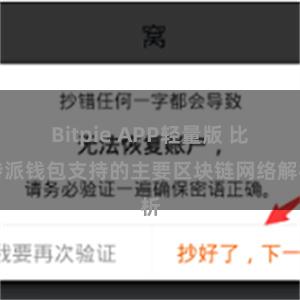 Bitpie APP轻量版 比特派钱包支持的主要区块链网络解析