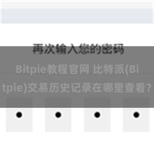 Bitpie教程官网 比特派(Bitpie)交易历史记录在哪里查看？